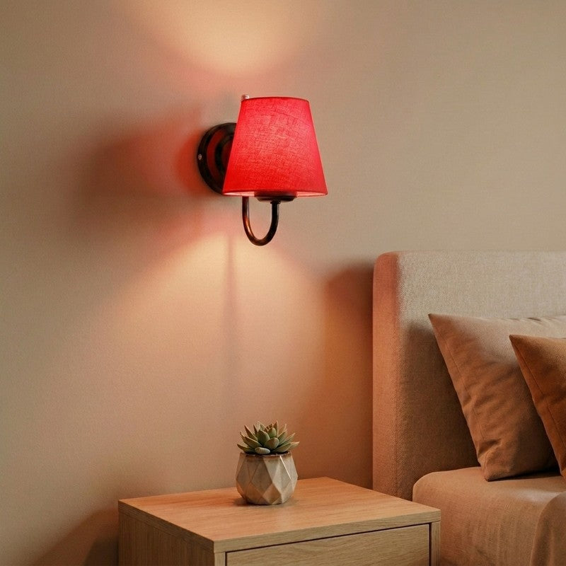 OrbitShade Soft Loom Cotton Wall Lamp - Red