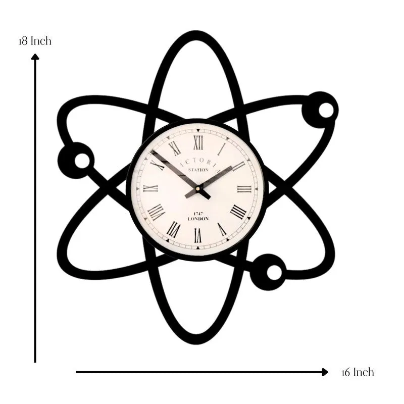 Atomic Steel Analog Wall Clock - Black media 7
