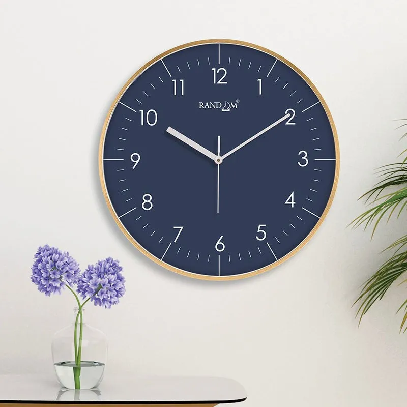 Benot Gold Analog Wall Clock - Blue & Gold media 1
