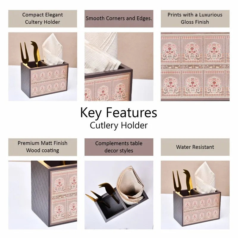 Decorative Wooden Cutlery Stand media 5