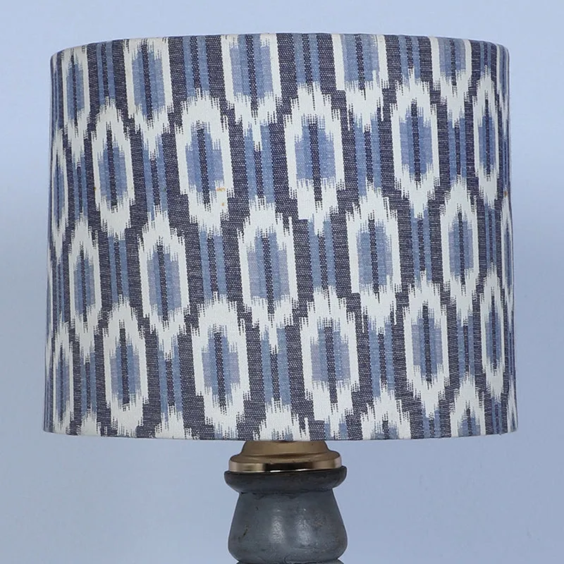 Lois Bantu Printed Mango Wood Table Lamp - Blue,White media 4
