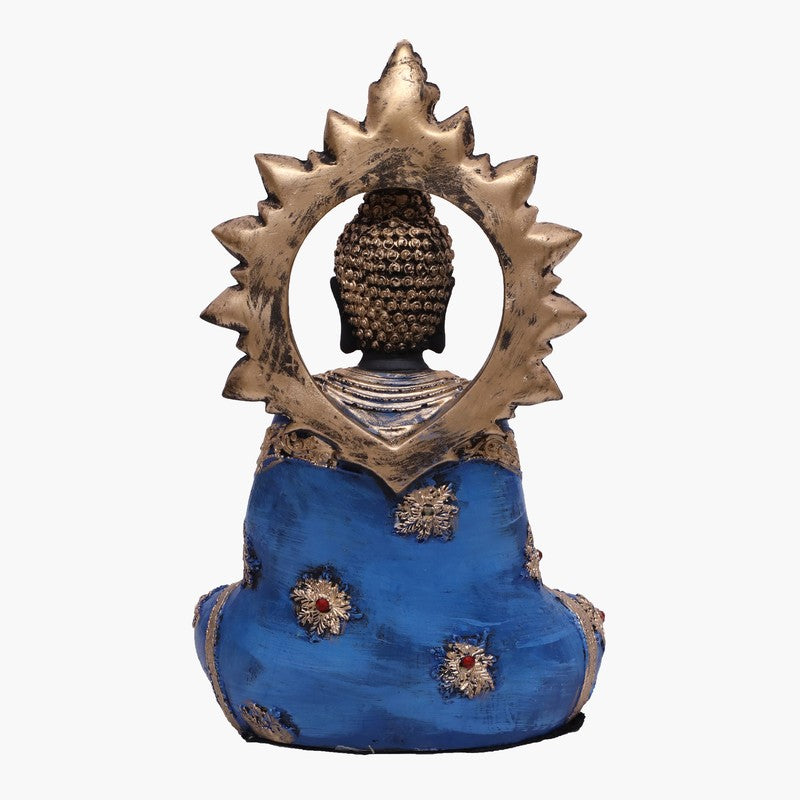 Azure Peace Buddha Idol - Blue media 5