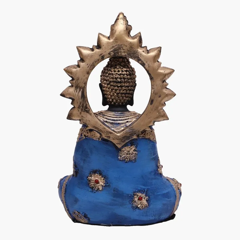 Azure Peace Buddha Idol - Blue media 5