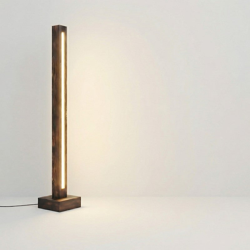 MinimalRay Wooden Floor Lamp - Brown media 7