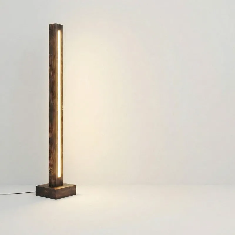 MinimalRay Wooden Floor Lamp - Brown media 7