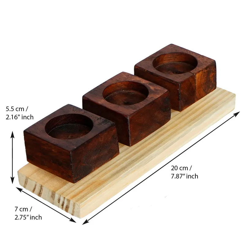 Woodland Ember Wood Tea Light Holder media 8