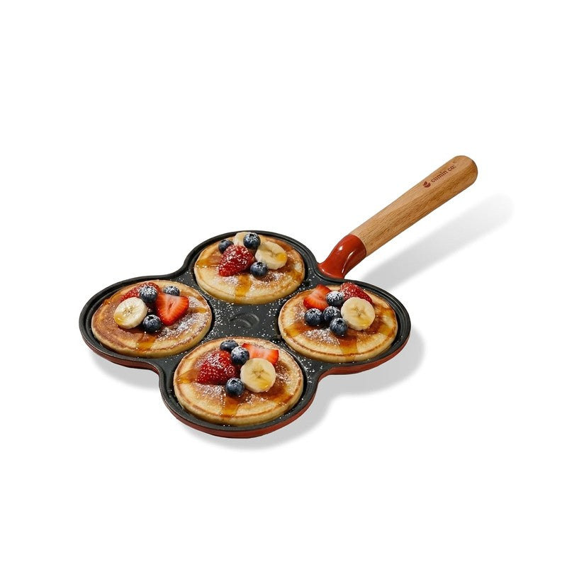 Cumin Co Enamel Cast Iron Appam Pan - Rust media 3