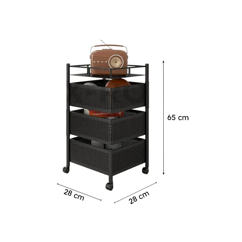 Tidy Mate Three Tier Corner Storage Rack With Wheels media 8