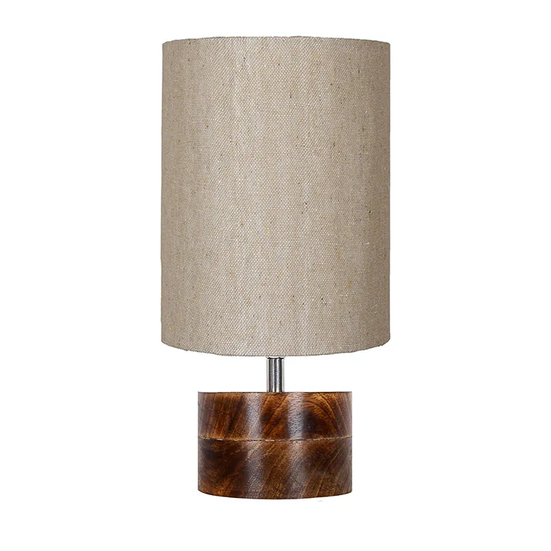 Oleda Curve Wooden Table Lamp - Beige,Brown media 3