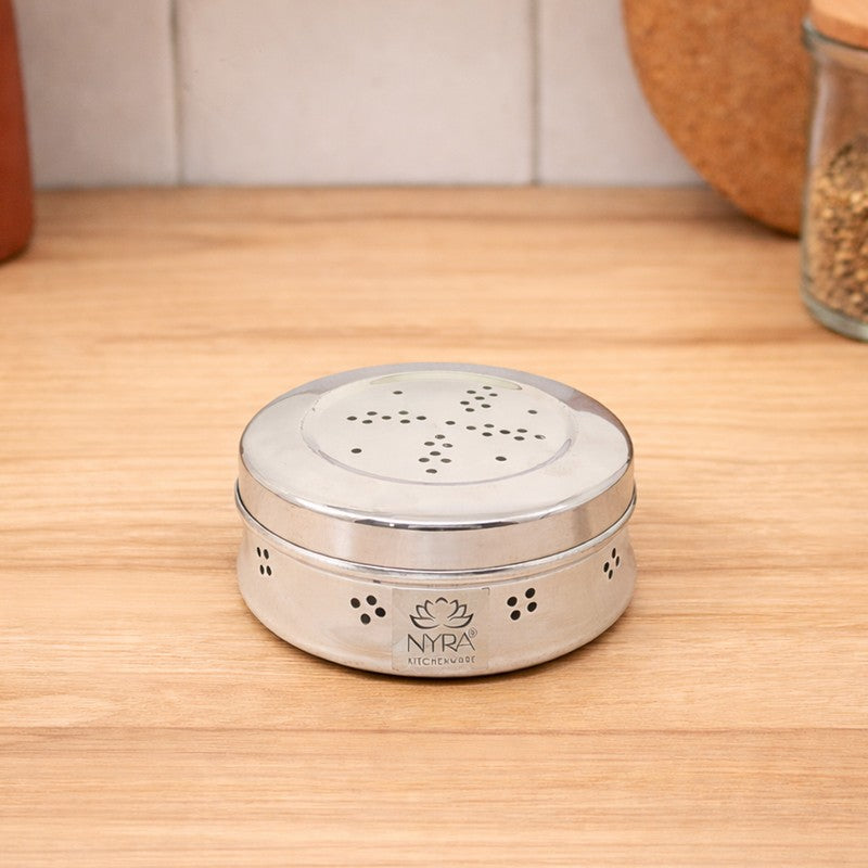 Simmer Silver Stainless Steel Container - 300 mL
