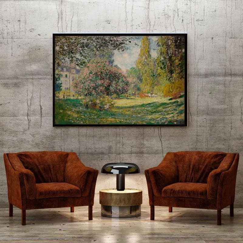 The Parc Monceau 1878 By Claude Monet - Black Frame media 4