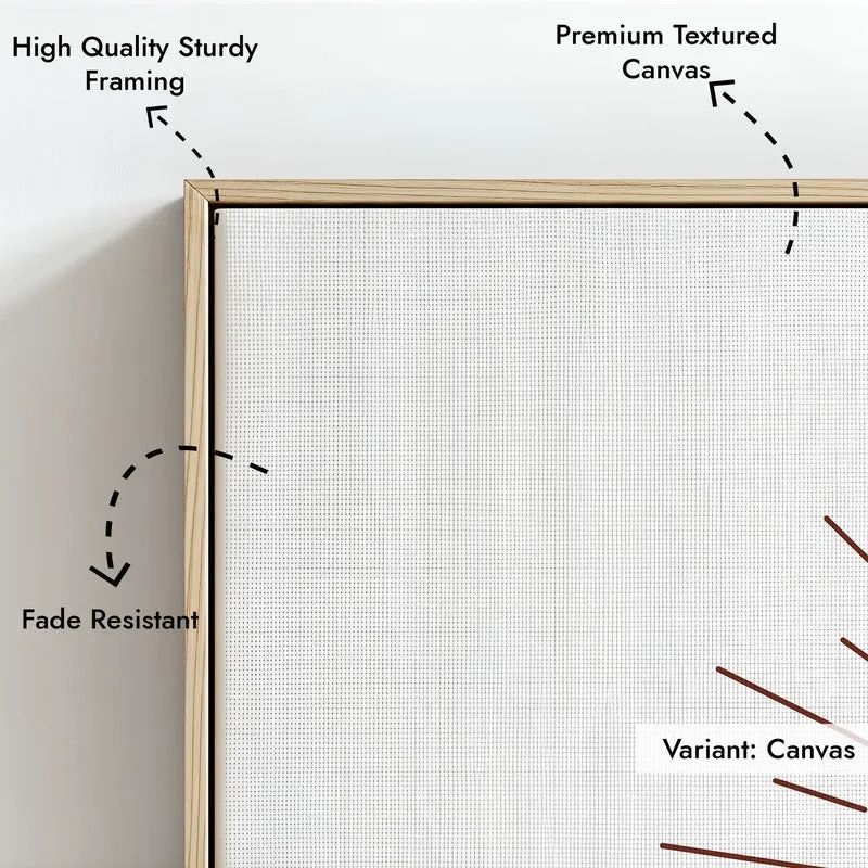 Amber Ray Canvas Wall Painting With Brown Frame media 8