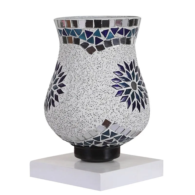 Chromabeam Mosaic Glass Table Lamp With Wooden Base media 6