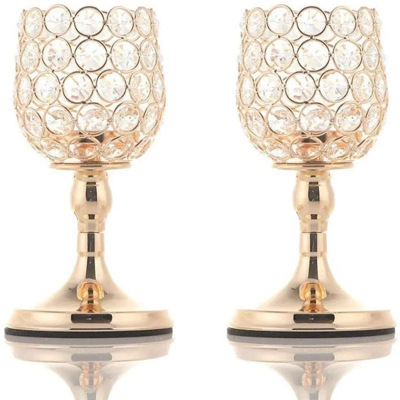 Trimero Crystal Tealight Candle Holder - Set Of Two media 4