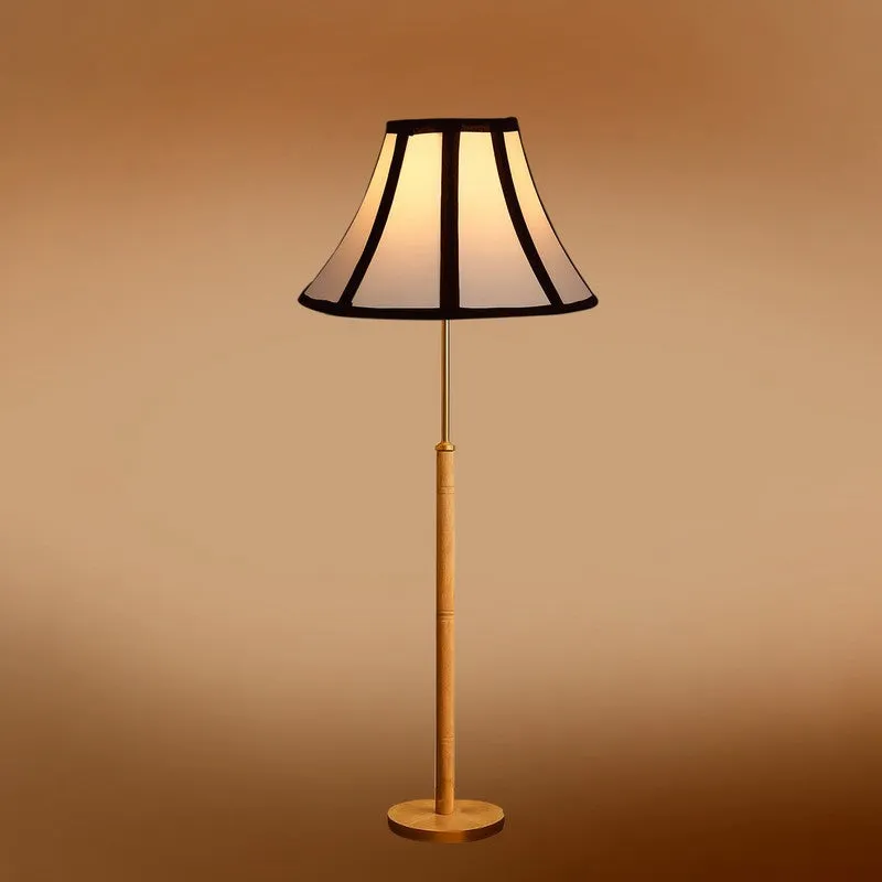 Soft Line Wooden Floor Lamp - White & Black media 6
