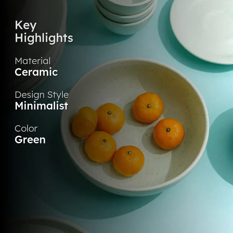 Lemongrass Handmade Serving Bowl media 2