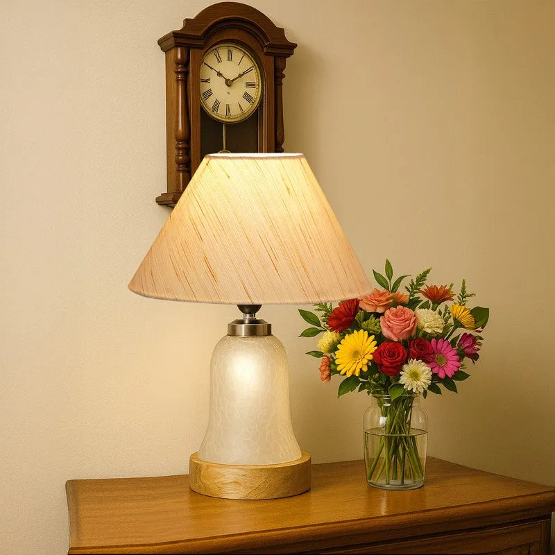 Zoravelle Wooden Table Lamp - Ivory,Brown media 3