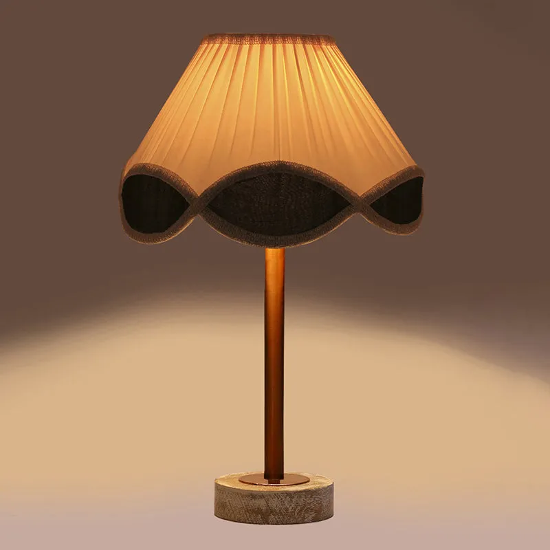 Valenica Rodin Wooden Table Lamp - White,Copper,White media 6