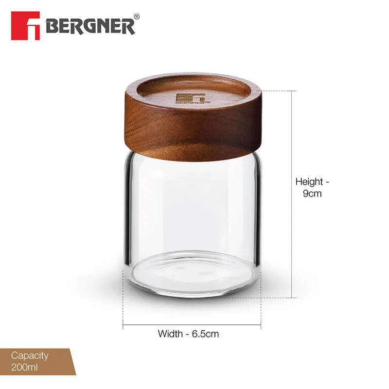 Bergner Crystal Seal Airtight Glass Storage Jar (200 mL Each) - Set Of Two media 7