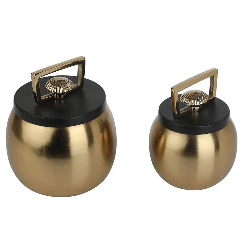 Jarrah Storage Jar (Gold) - Set Of Two media 4