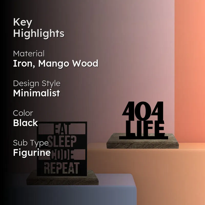 404 Life Typography Showpiece - Set Of Two media 2