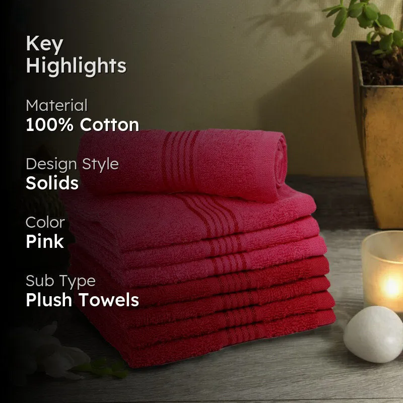 Luxurious Bodil Face Towel (Pink) - Set of Eight media 2