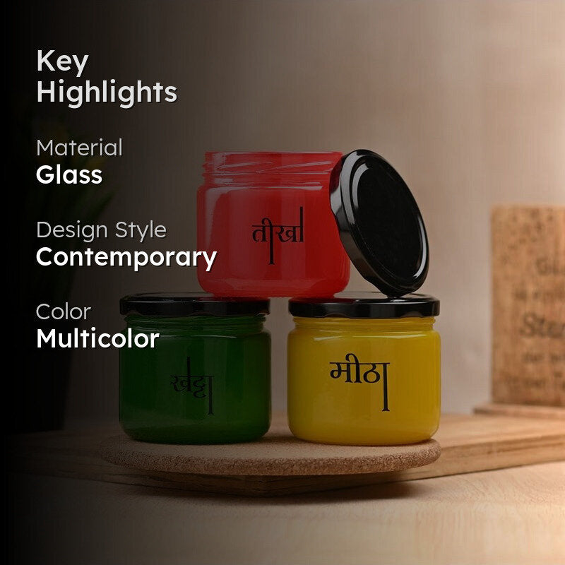 Khatta Meetha Theekha Jar (300 mL Each) - Set Of Three media 2