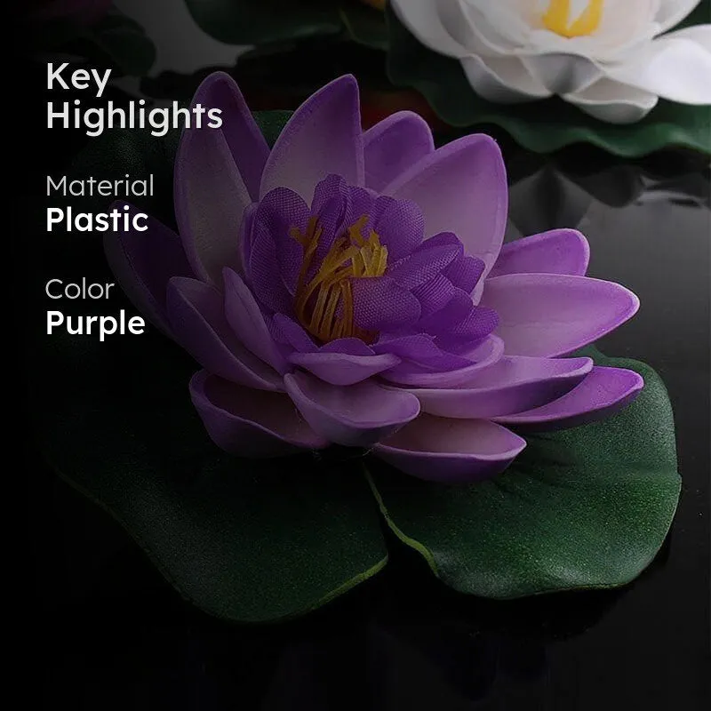 Faux Floating Lotus (Purple) - Set Of Six media 2