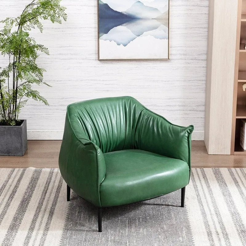 Elvora Neem Wood Accent Chair - Green media 4