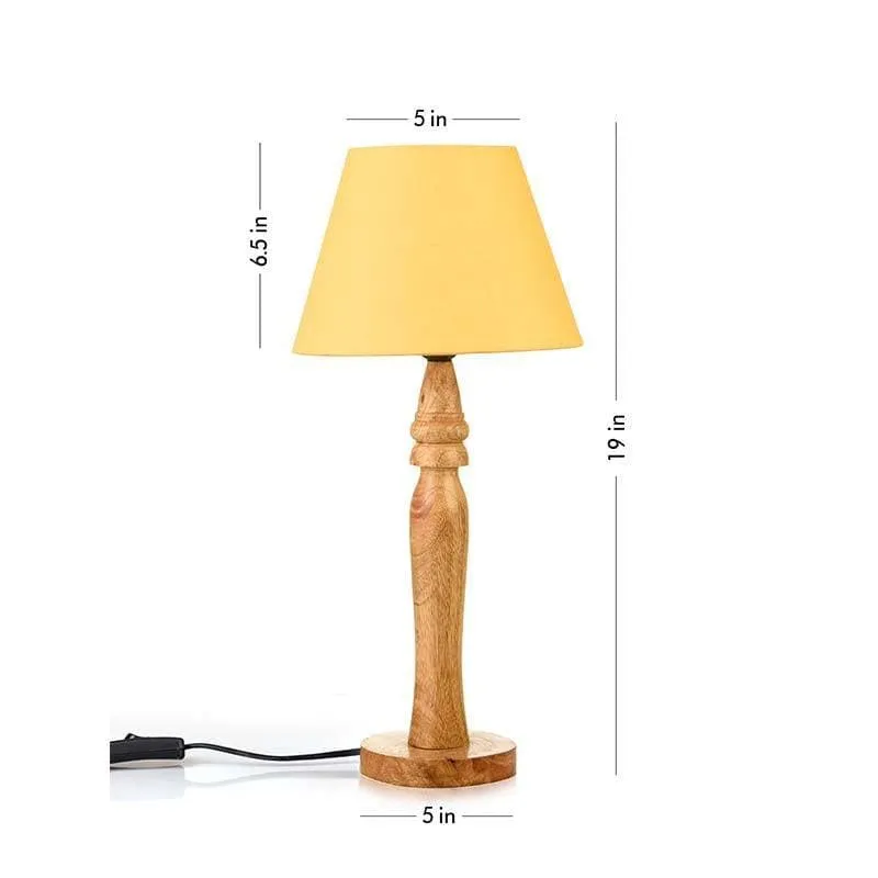 Canary Royal Fabric Table Lamp - Yellow,Brown media 6