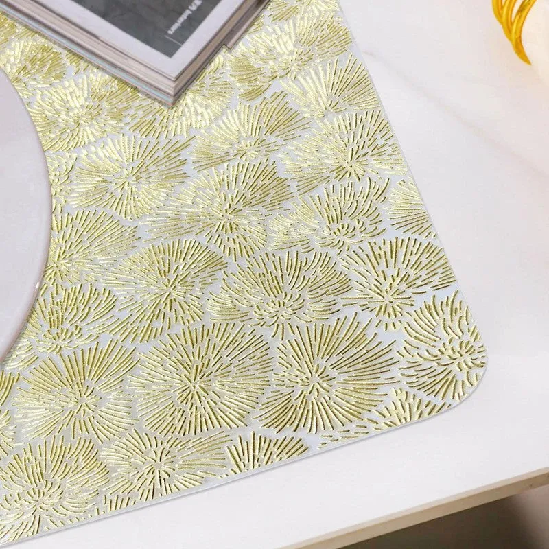 Arvane Golden Rectangle PVC Table Mats - Set Of Two media 3