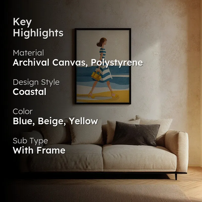 Seabreeze Canvas Wall Painting - Black Frame media 2