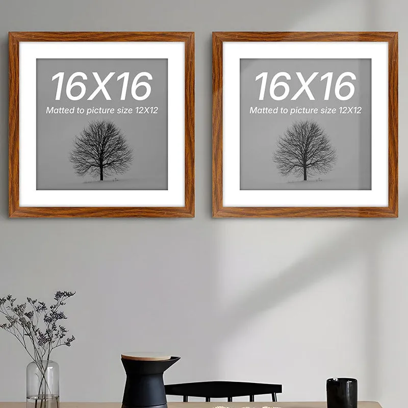 Driftwood Charm Photo Frame (Brown) - Set Of Two media 1