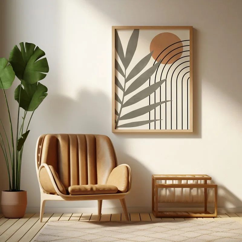Desert Botanica Canvas Wall Painting With Brown Frame media 6