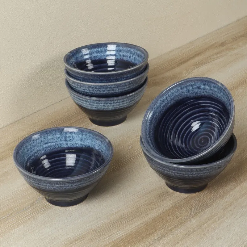 Savora Snack Bowl (Blue,400 mL Each) - Set Of Six media 4