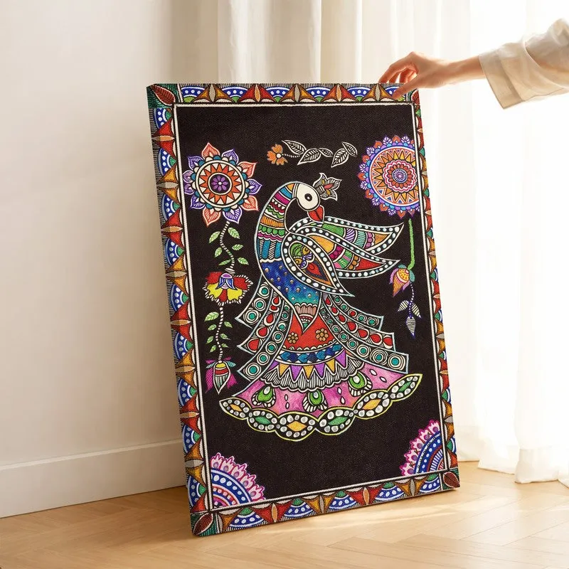 Peacock Bloom Canvas Wall Art & Paintings media 1