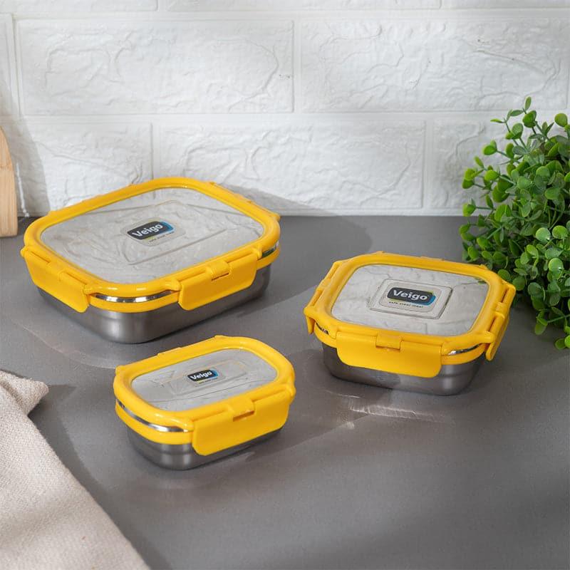 Savory Sam Yellow Lunch Box (550/300/150 mL) - Three Piece Set image 7
