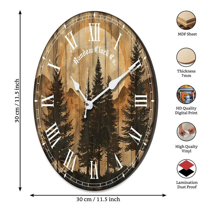 Panta Rhei Analog Wooden Wall Clock media 8