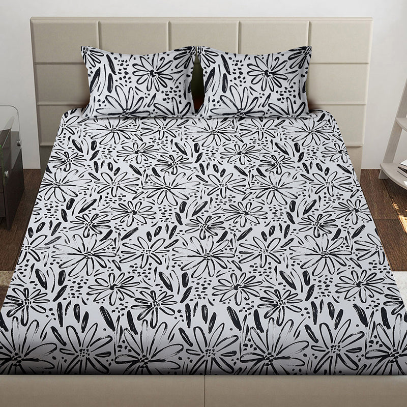 Scribble & Stems Floral Bedsheet - 130 GSM media 3