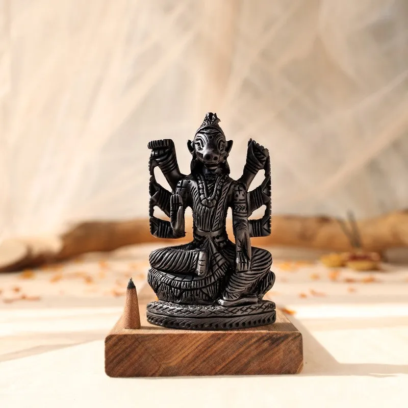 Varahi Devi Divine Ebony Wood Idol media 3