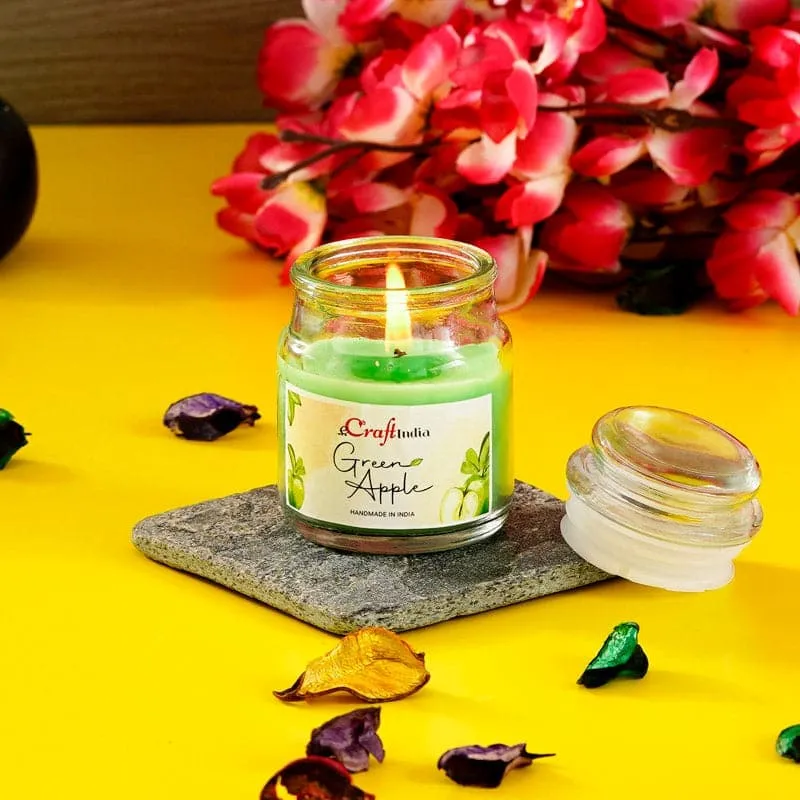 Sethova Green Apple Scented Jar Candle - Set Of Two media 3