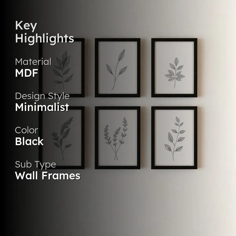 Dextra MDF Photo Frame - Set Of Six media 2