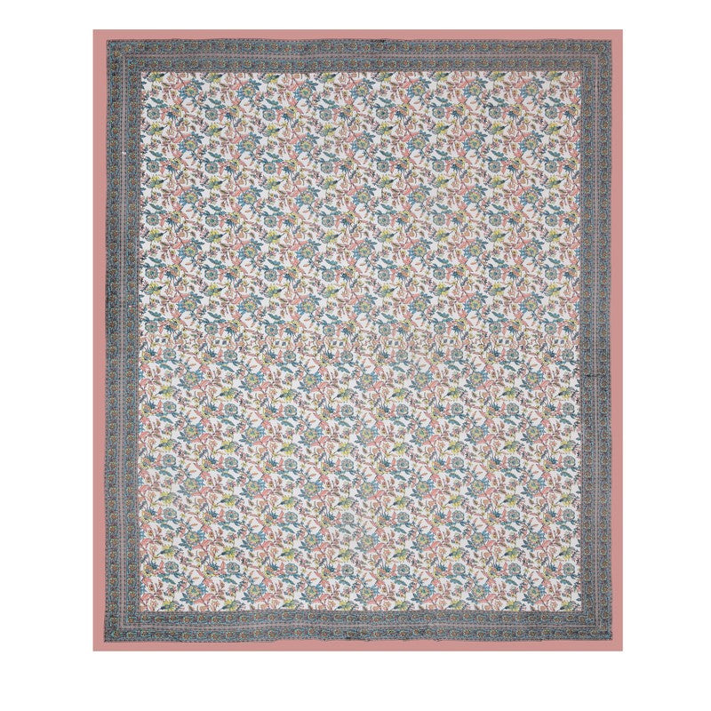 Miksha Floral Cotton Bedsheet (Pink) - 210 TC media 8