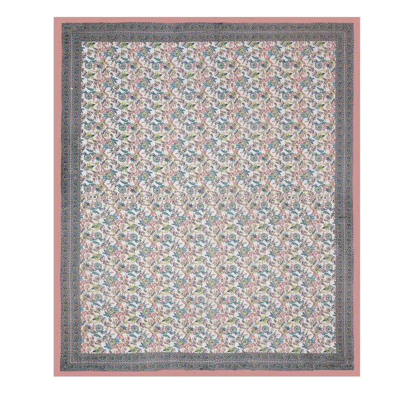 Miksha Floral Cotton Bedsheet (Pink) - 210 TC media 8