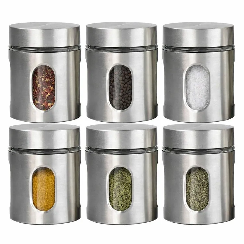 Clear Fresh Stainless Steel Jar (300 mL Each) - Set Of Six media 4