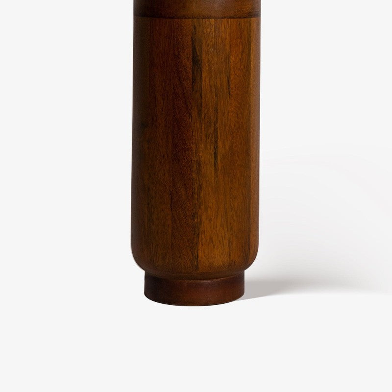 Orange Tree Gesu Mango Wood Table Lamp Wit Applique Sade - Brown,White media 6