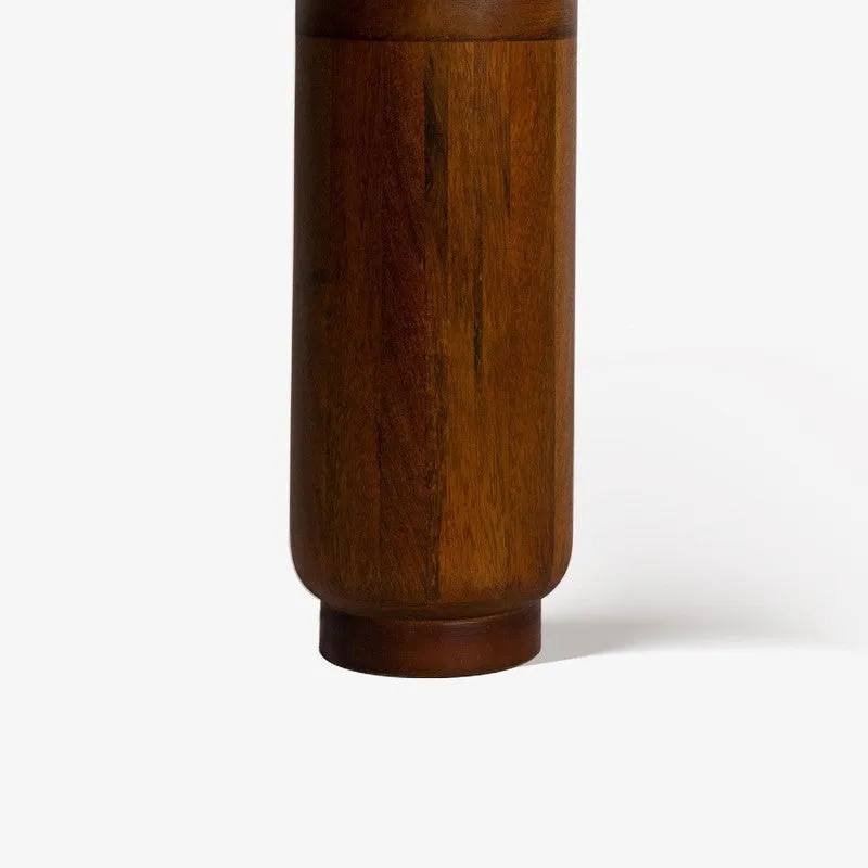 Orange Tree Gesu Mango Wood Table Lamp Wit Applique Sade - Brown,White media 6
