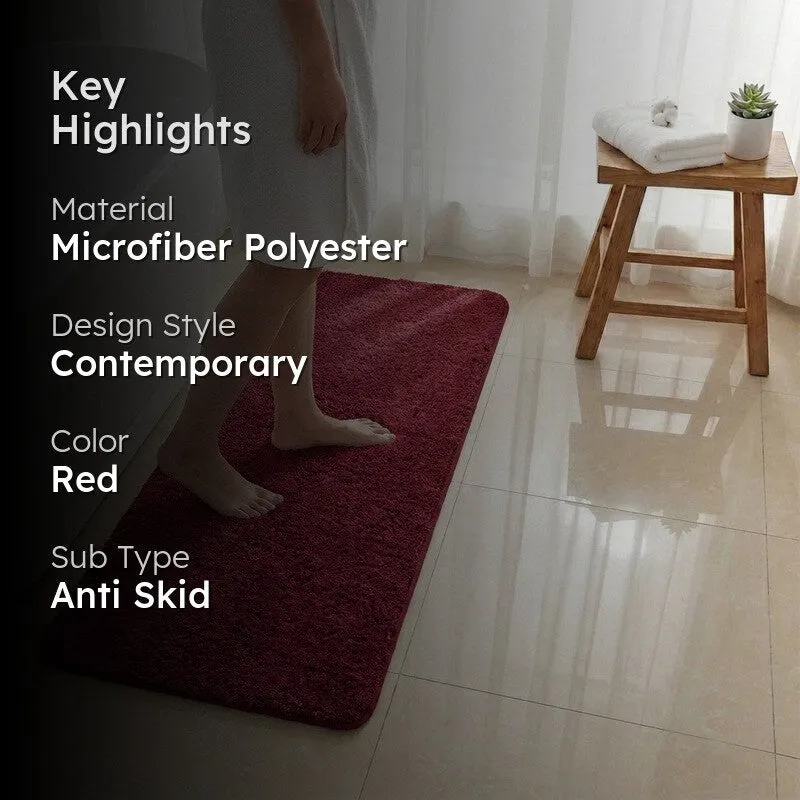 BathEase Anti Skid Runner Rug - Red media 2