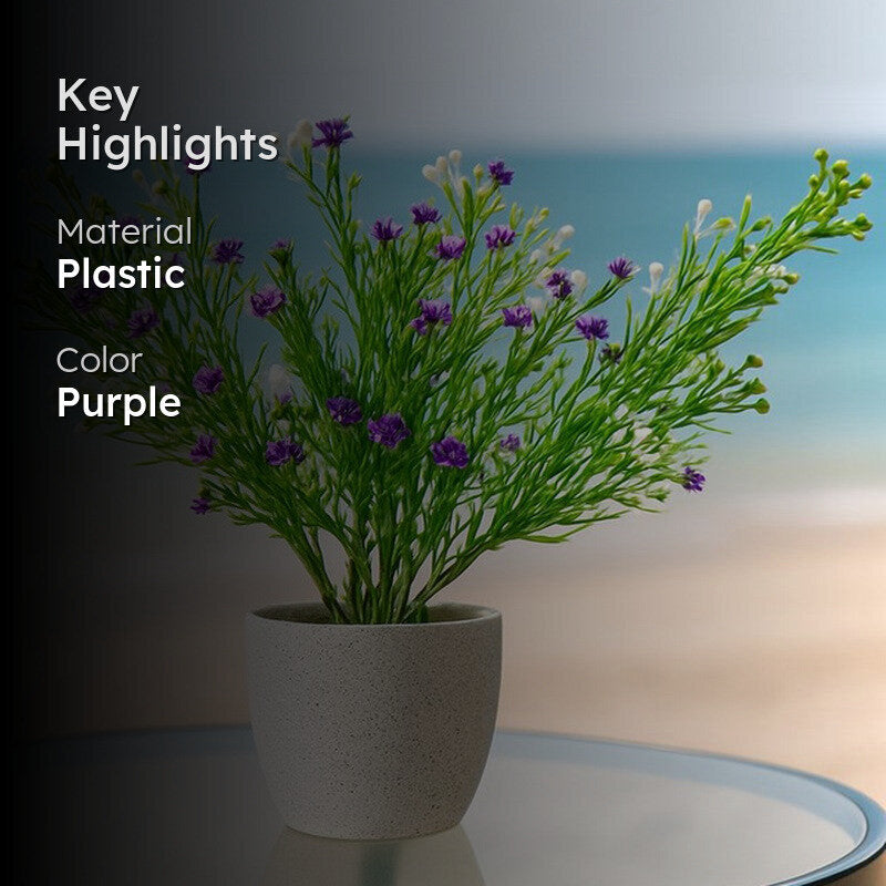 Faux Millet Grass Flower Bunch - Violet media 2