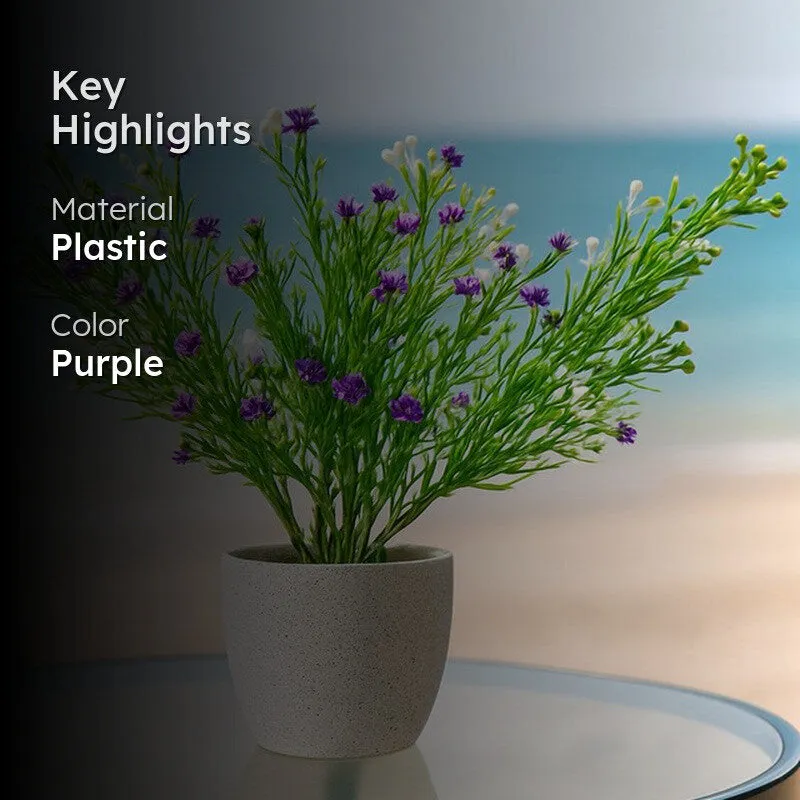 Faux Millet Grass Flower Bunch - Violet media 2
